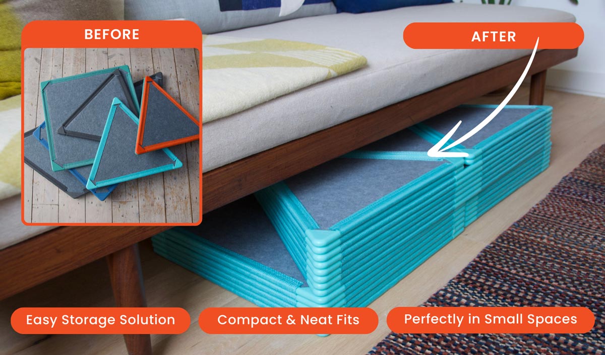 Superspace The Big Set (22 Panels) easily stores away when not in use. Keep your home tidy with our easy storage solution design, compact and neatly fits in small spaces.