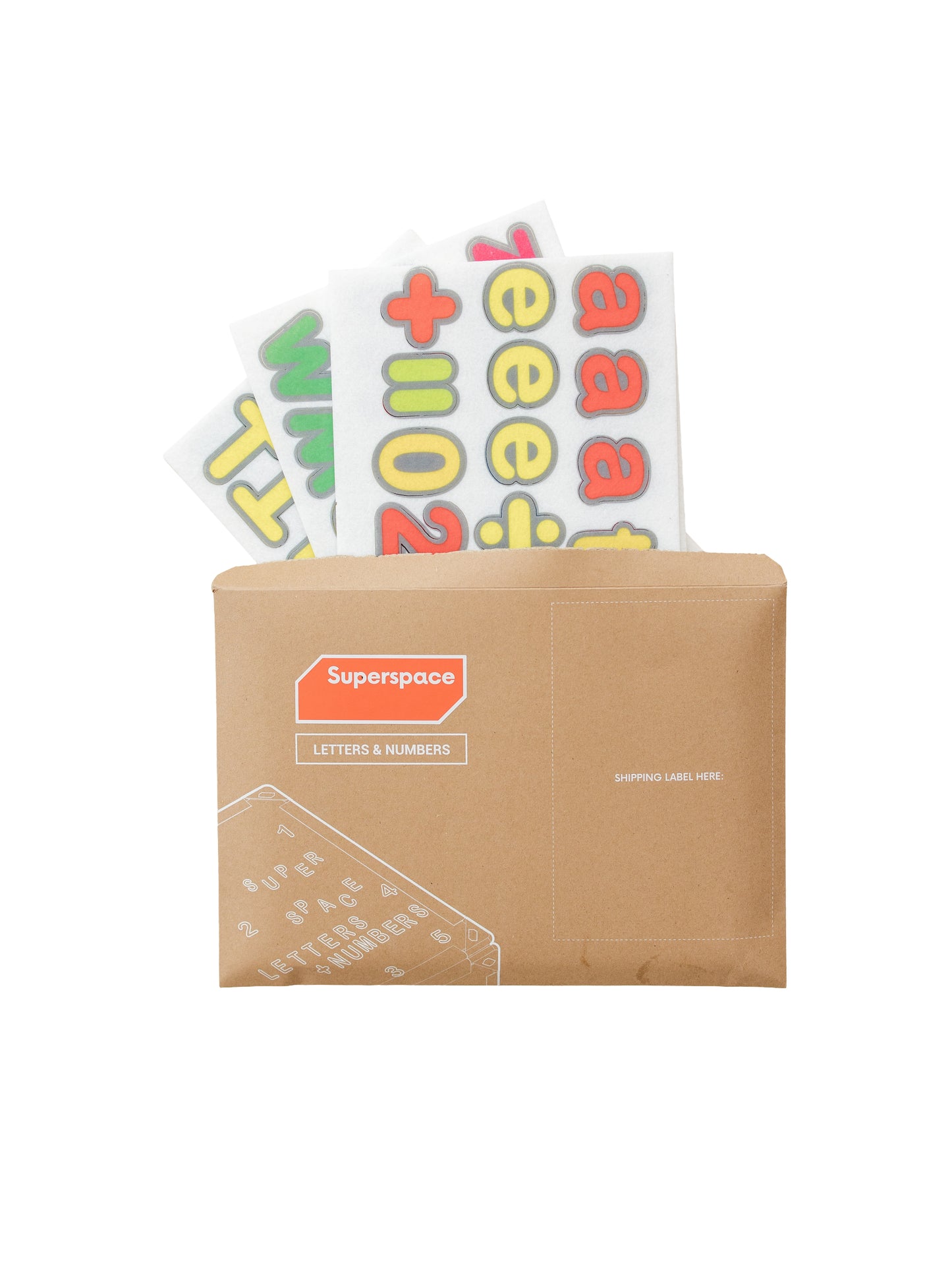 Superspace Letters and Numbers Pack (107 pcs)